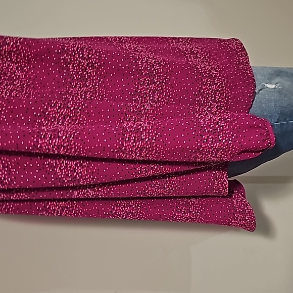 EVRI Plus Size 1X Purple/Pink Confetti Sash Neck Tie Blouse NWOT - Picture 13 of 16